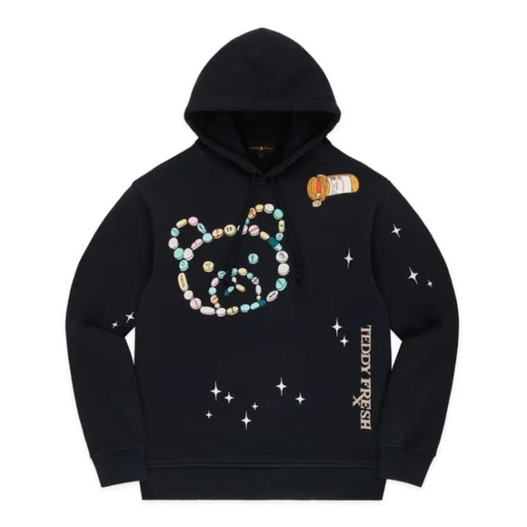 Teddy fresh black deals and white hoodie